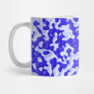 Abstract blue and white design water and ice Mug